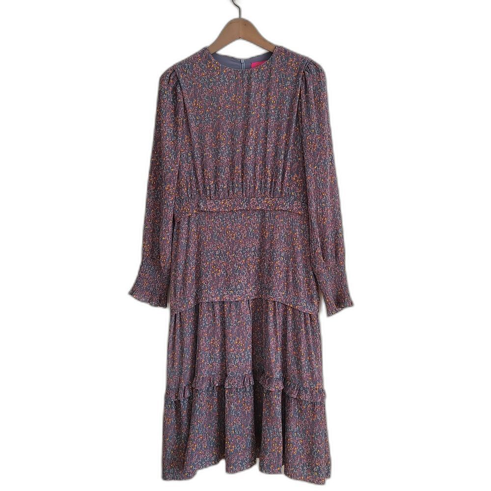 Victorian Boho Midi Floral Tiered Dress By MDRN Size XS